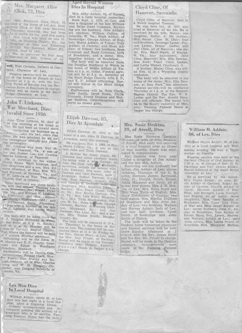 Random newspaper clippings