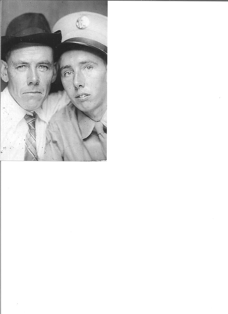 Roy Irvan Pruett with his son Fred Beryl Pruett