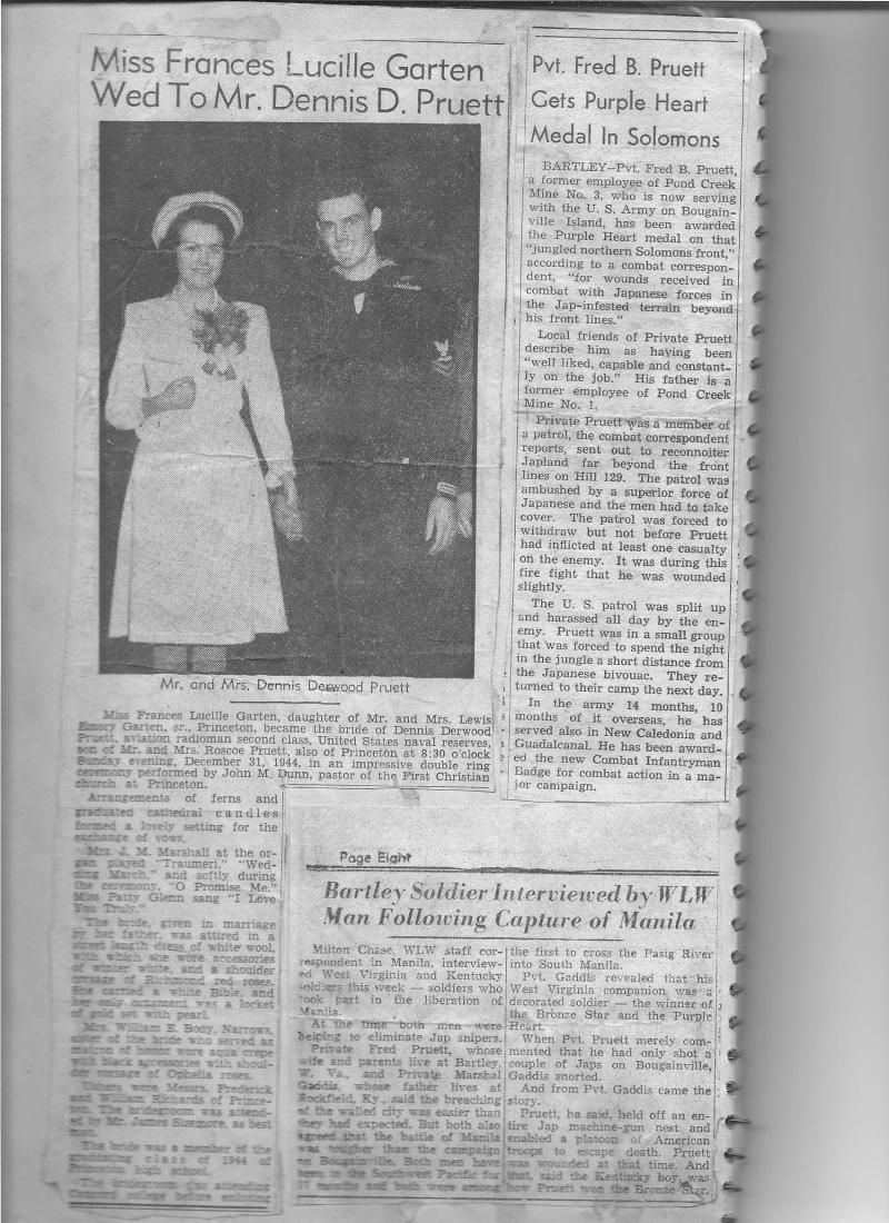 WWII newspaper clippings