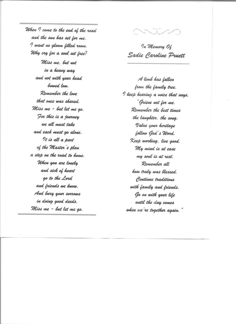 In Memory Sadie Caoline part 2