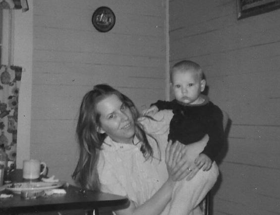 Wilma Arlene Rose Scott with son Billy at age 7 months