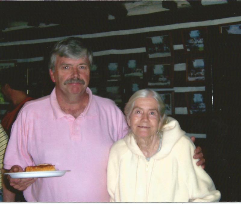 Russell Arnold Pruett with his Aunt Uba Faye Pruett