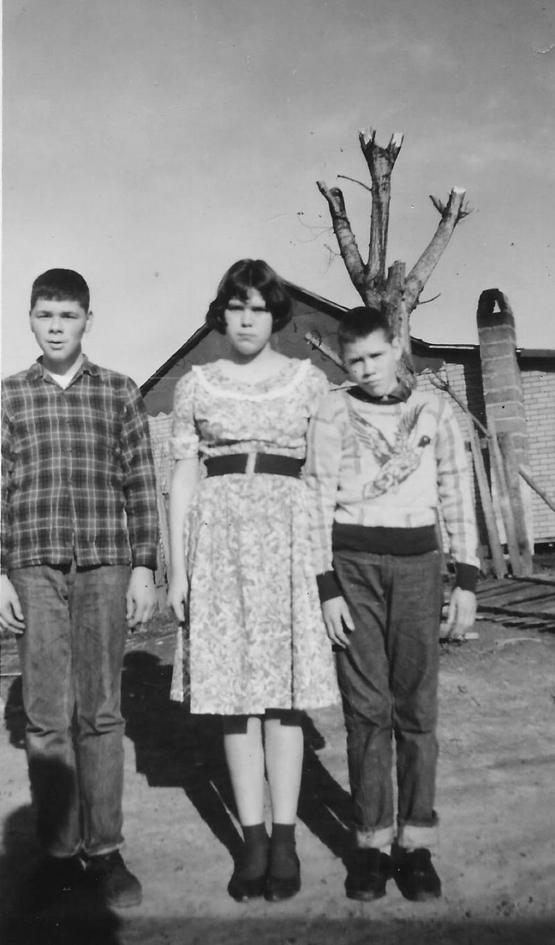 L to R: Franklin David George, Mary Carolyn {George} Stowe, William Delano Pruett