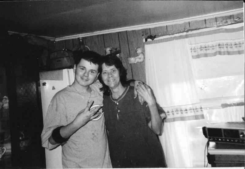 Mary Carolyn George Stowe with nephew Eddie Lee George