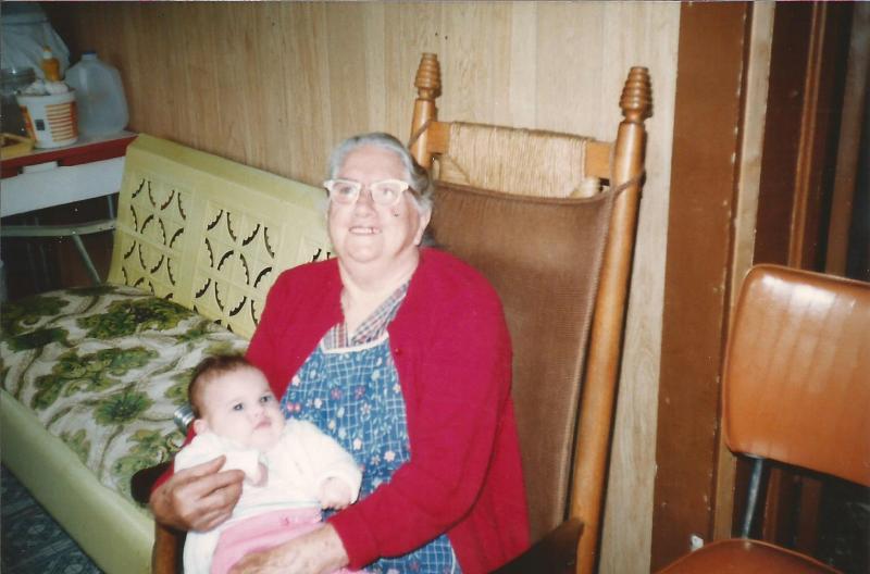 Sadie Caroline {Deskins} Pruett with great-granddaughter Elyssa Michelle {Conley} Montoya