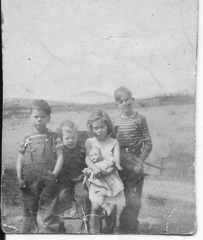 L to R: Franklin David George, William Delano Pruett, Mary Caroline George, James Travis Pruett
