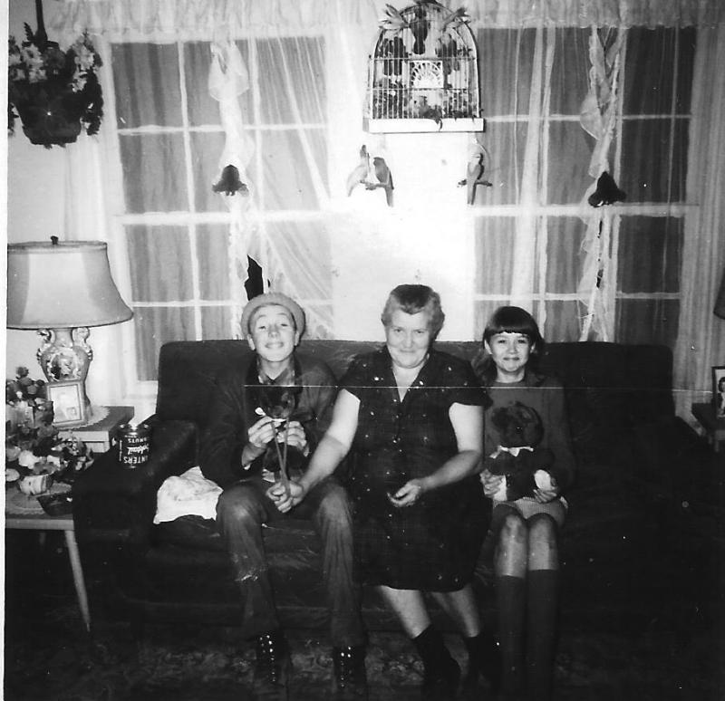 L to R: Merle Eugen Pruett, Ruby Pruett, Myra Joyce {Pruett} Cooper