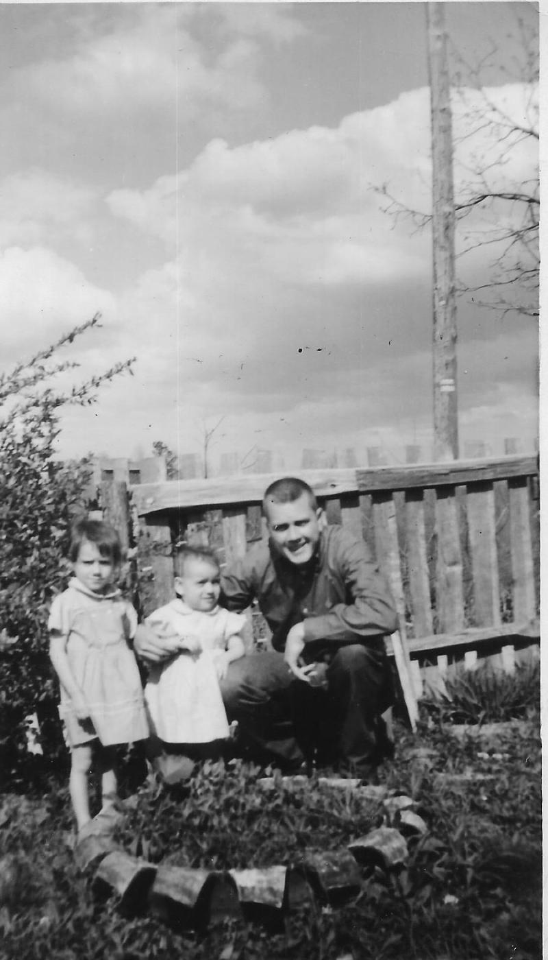 Roy Earl Pruett/Pruitt with neices Tona and Rita Toler
