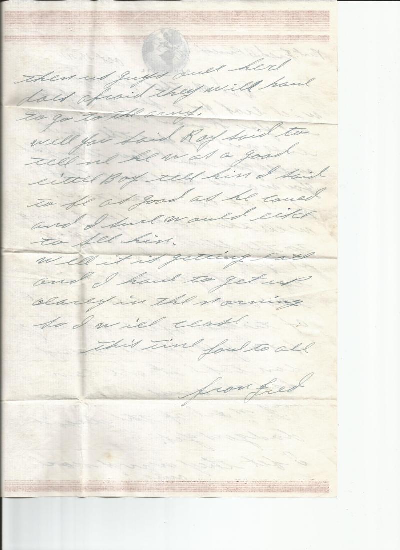 back of WWII letter dated 10/44