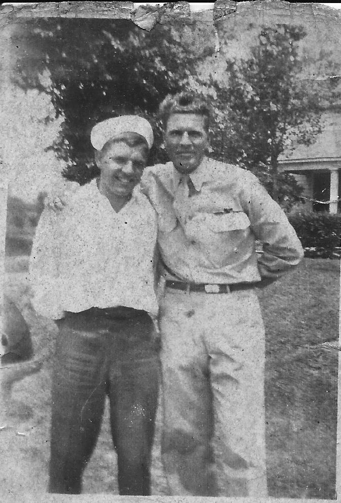 William Ed Deskins on right and a military friend